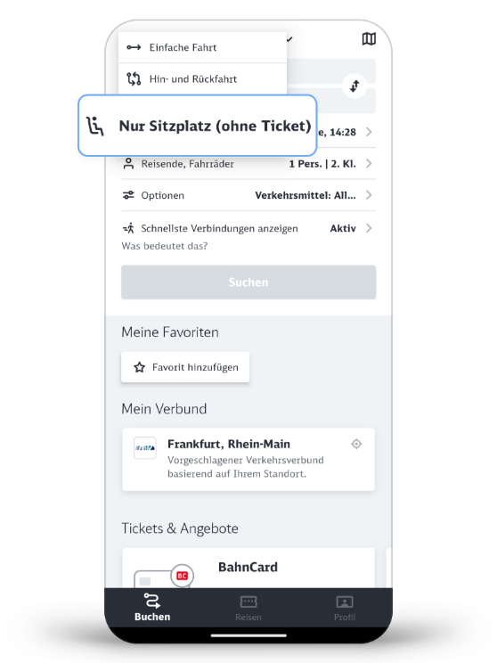 DB Navigator App für Geschäftsreisen